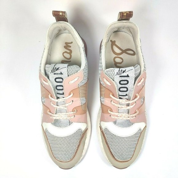 Sam Edelman Darsie Jogger Womens 9.5M Low Top Platform Chunky Sneakers Rose - Picture 7 of 11